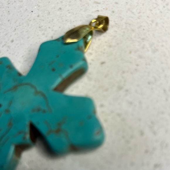 Vintage Turquoise cross charm - Picture 5 of 7